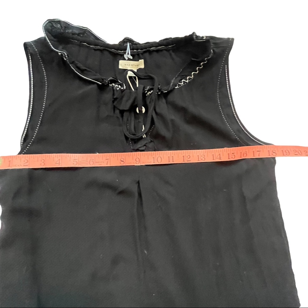 NWT Max Studio Ruffle Sheath Dress w/ Embroidered edge size Small - Picture 4 of 8